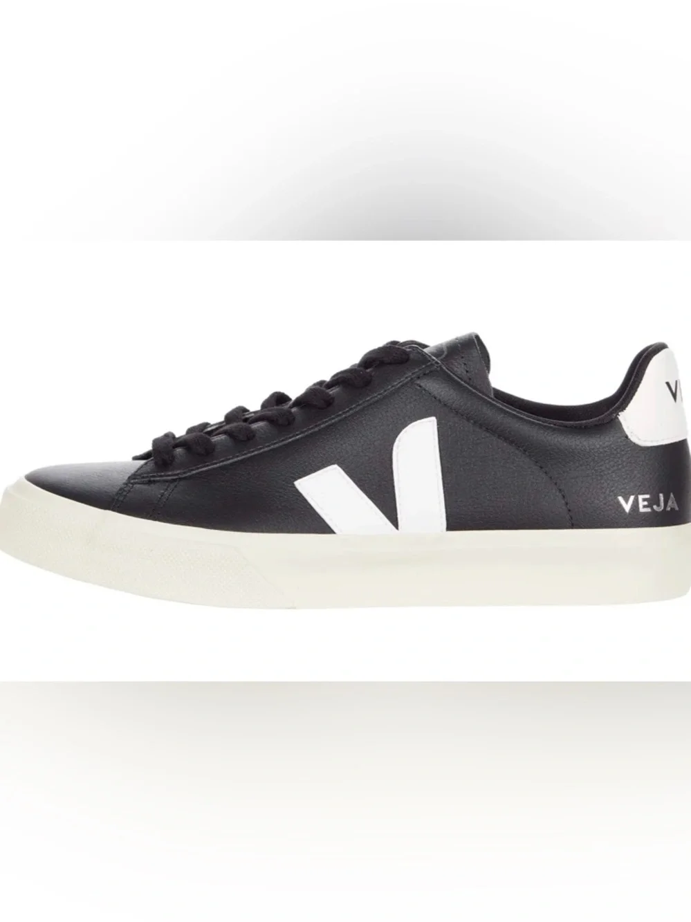 Veja Women’s V-10 Leather Sneaker in Black/White